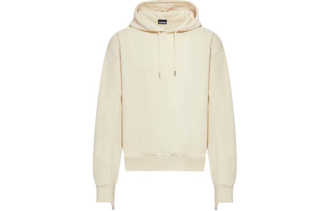 Jacquemus Solid Color Hoodie Men’s Long Sleeve in Light Beige 245JS053-2087-130