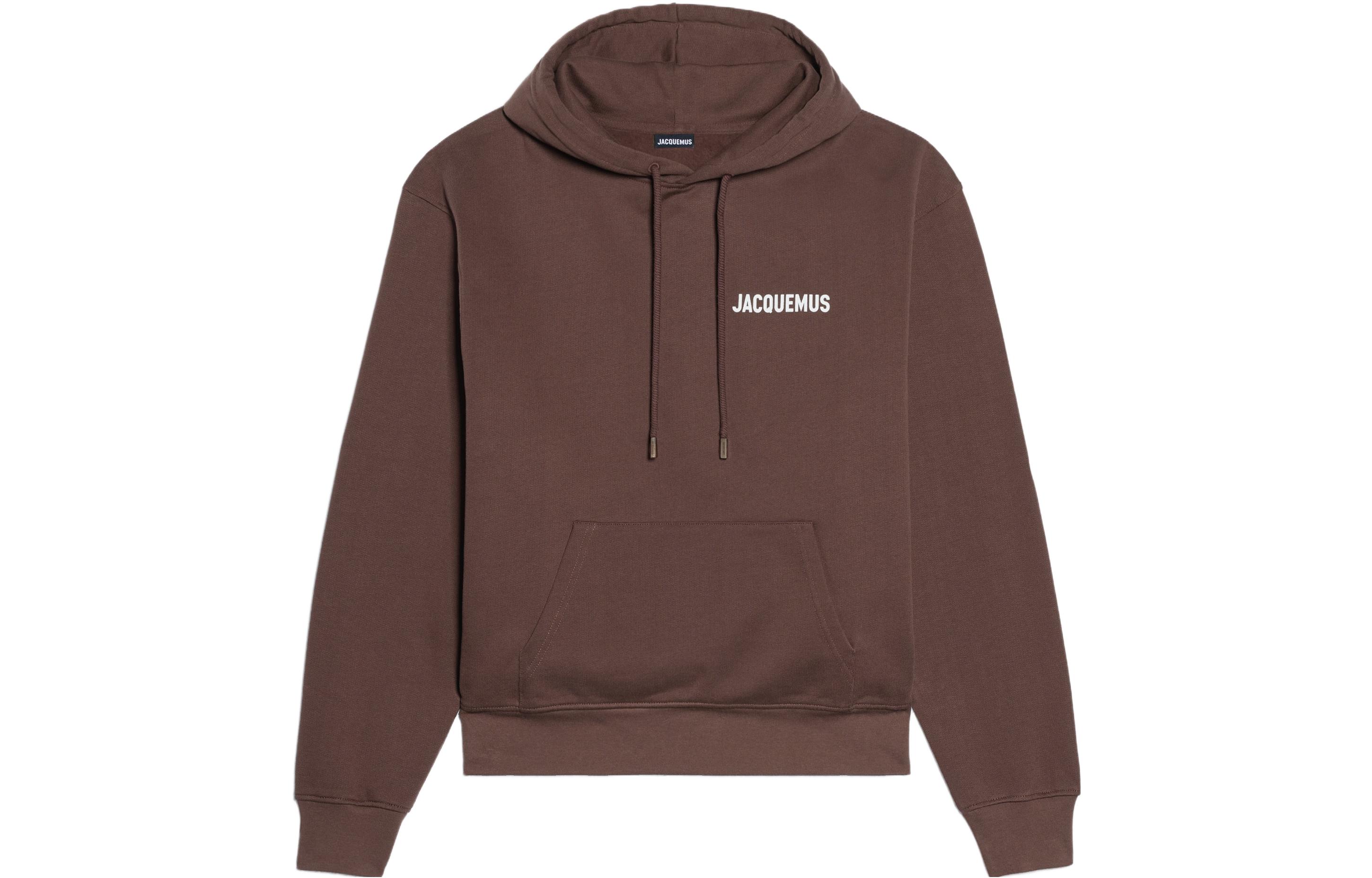 Jacquemus Solid Color Logo Hoodie Unisex Brown 226JS210-2120-850