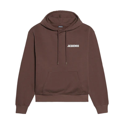 Jacquemus Solid Color Logo Hoodie Unisex Brown 226JS210-2120-850