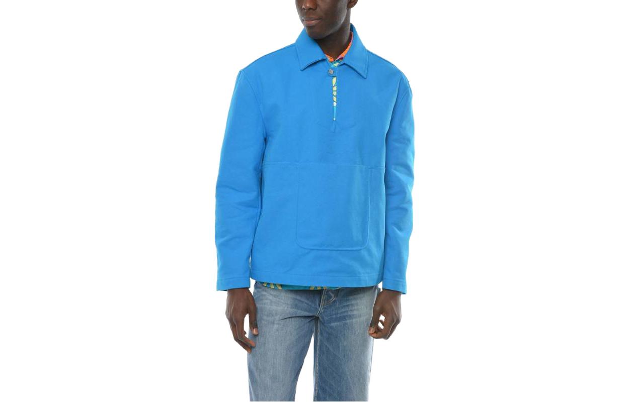 Jacquemus Solid Color Long-sleeve Collared Jacket Blue 225BL0071047-330