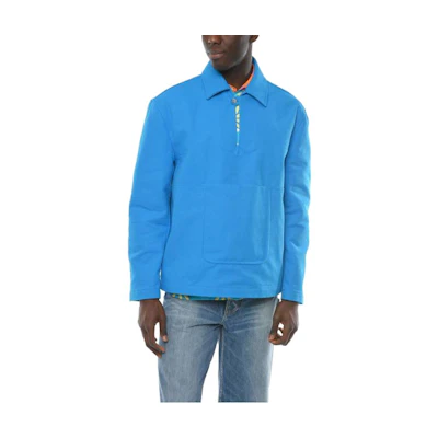 Jacquemus Solid Color Long-sleeve Collared Jacket Blue 225BL0071047-330