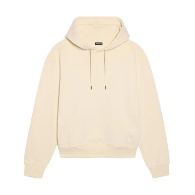 Jacquemus Solid Color Long-Sleeve Pullover Hoodie Light Yellow 245JS310-2120-151