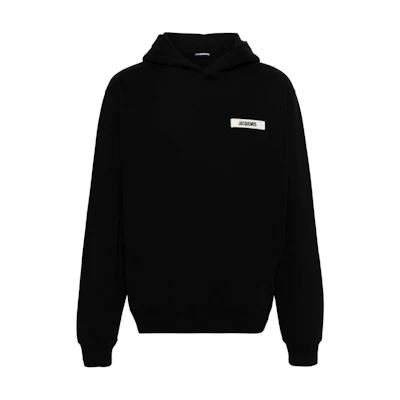 Jacquemus Solid Color Oversized Hoodie Black Long Sleeve Pullover 24E245JS247-2036-990