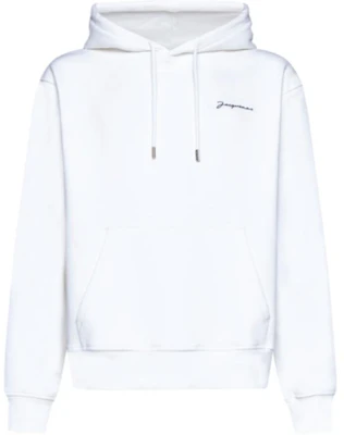 Jacquemus 純色連帽衫 白色長袖 寬鬆版型 POIZON240919288 Buy Jacquemus 純色連帽衫 白色長袖 寬鬆版型 POIZON240919288