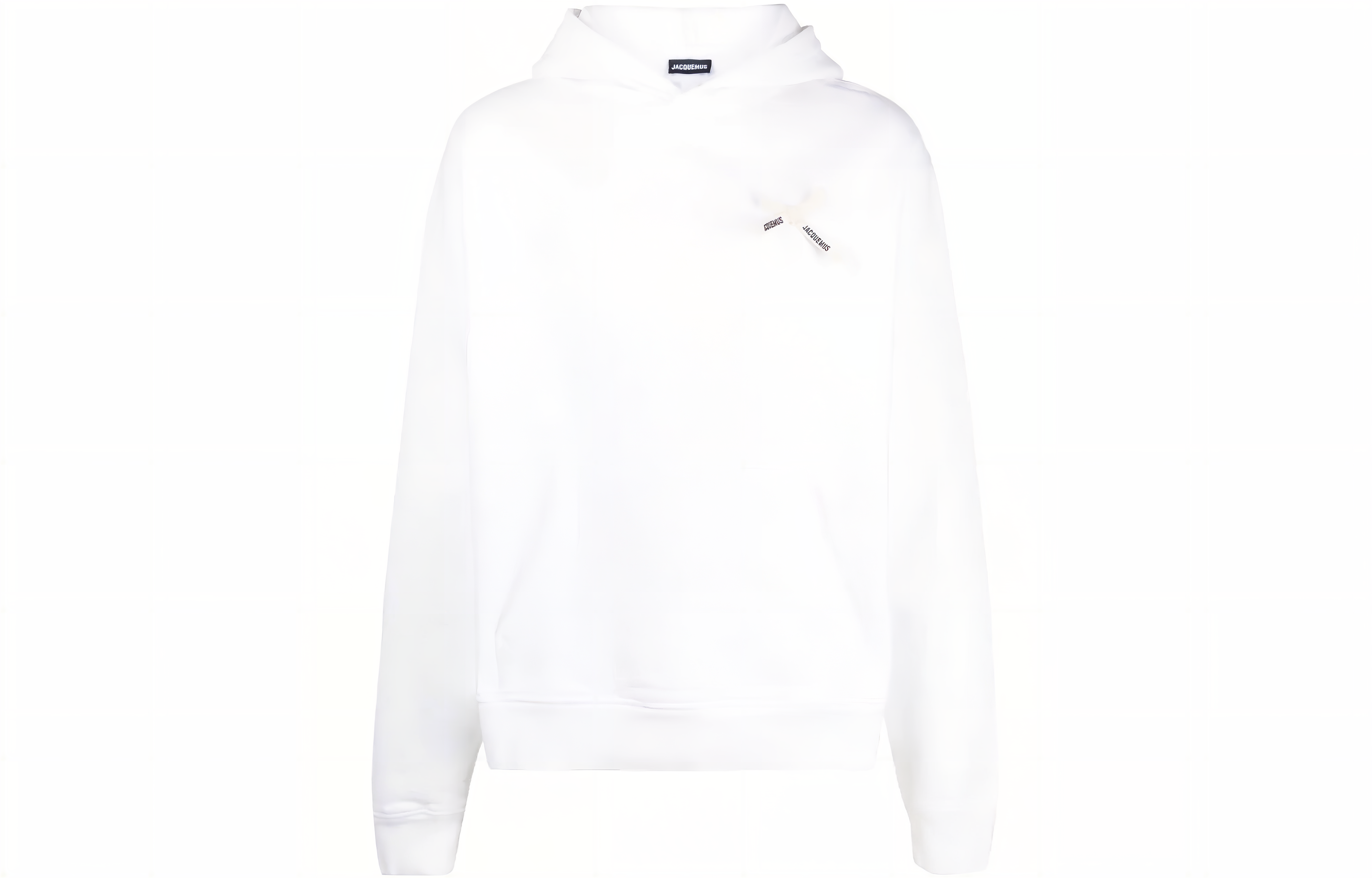 Jacquemus Solid Color Pullover Hoodie White Long Sleeve 236JS1912341100