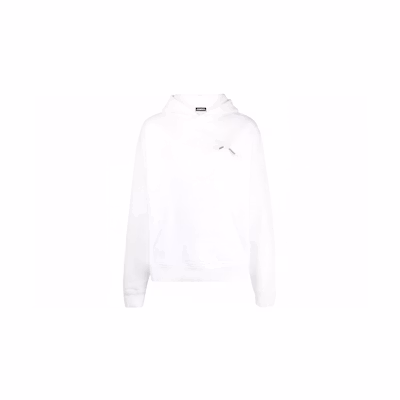 Jacquemus Solid Color Pullover Hoodie White Long Sleeve 236JS1912341100