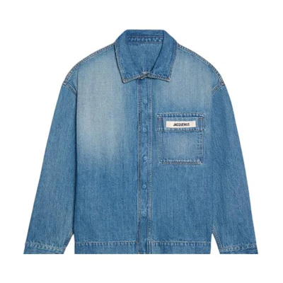 Jacquemus Solid Color Single-Breasted Collar Jacket Blue - Outerwear 245DE033-1521-33C