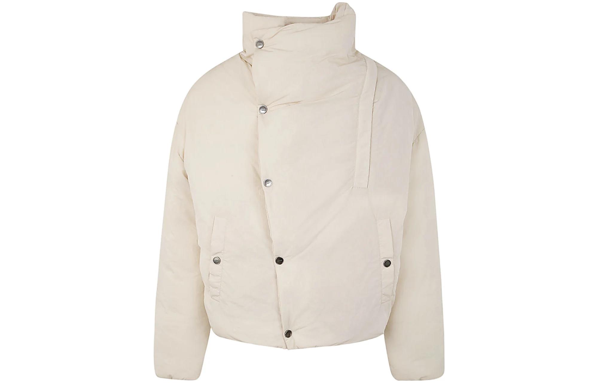 Jacquemus Solid Color Stand Collar Button-Up Jacket White 23H236BL0271320110