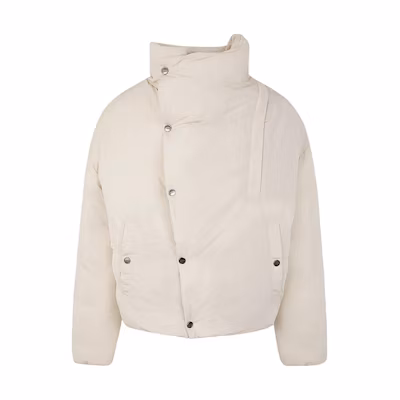 Jacquemus Solid Color Stand Collar Button-Up Jacket White 23H236BL0271320110