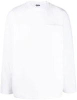 Jacquemus Solid Color White Crewneck Long Sleeve Sweatshirt 226JS0432092 Jacquemus Solid Color White Crewneck Long Sleeve Sweatshirt 226JS0432092
