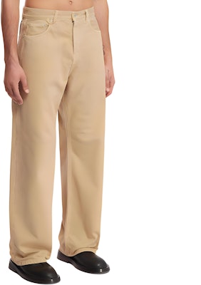 Jacquemus Seluar Denim Beige Zip Jeans Lelaki Warna Uni 24E245DE0281514150 Shop Jacquemus Seluar Denim Beige Zip Jeans Lelaki Warna Uni 24E245DE0281514150