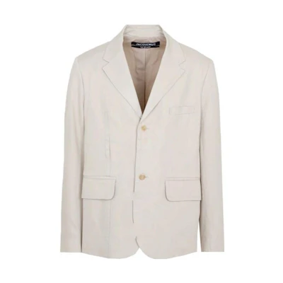 Jacquemus Solid V-Neck Single-Breasted Long Sleeve Jacket Beige 22E225JA0031011BEIGE