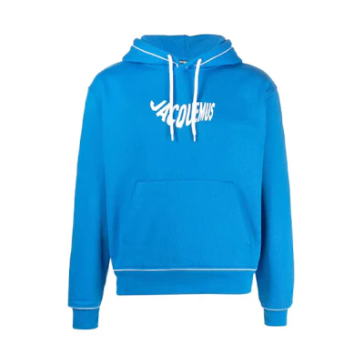 Jacquemus SS22 Blue Printed Hoodie Fashion 225JS03322103BK
