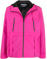 Jacquemus SS22 Fluorescent Pink Lightweight Zip-Up Hooded Jacket 216BL0041014430 Jacquemus SS22 Fluorescent Pink Lightweight Zip-Up Hooded Jacket 216BL0041014430
