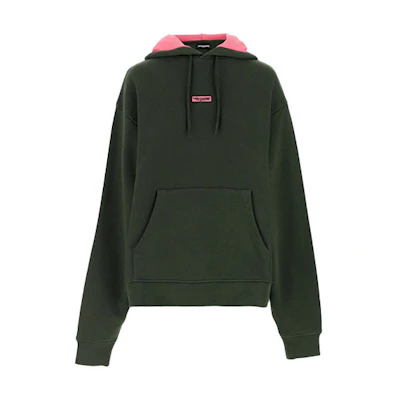 Jacquemus SS22 Green Logo Print Pullover Hoodie 225JS0362048580