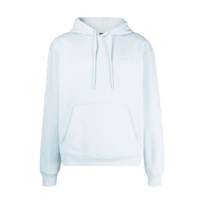Jacquemus SS22 Logo Embroidered Pullover Hoodie Blue - 216JS3002210320