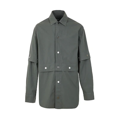 Jacquemus SS22 Solid Color Single-Breasted Patchwork Jacket Green 225SH0151046
