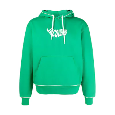 Jacquemus SS22 Wave Logo Graphic Sweatshirt Green Menswear 225JS0332210-5AH