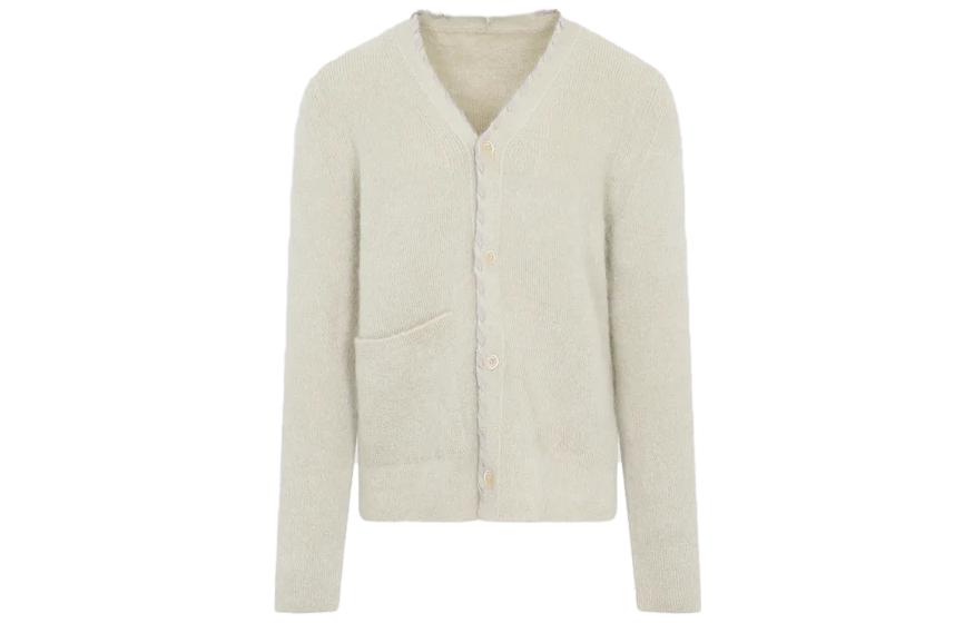 Order ジャックムス SS23 ベージュニットカーディガン コントラストトリム Vネック 235KN1282246510