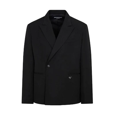 Jacquemus SS23 Black Single-Button Blazer 235JA0231333