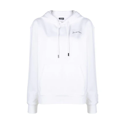Jacquemus SS23 Embroidered Logo Hoodie White Pullover 226JS3102120100