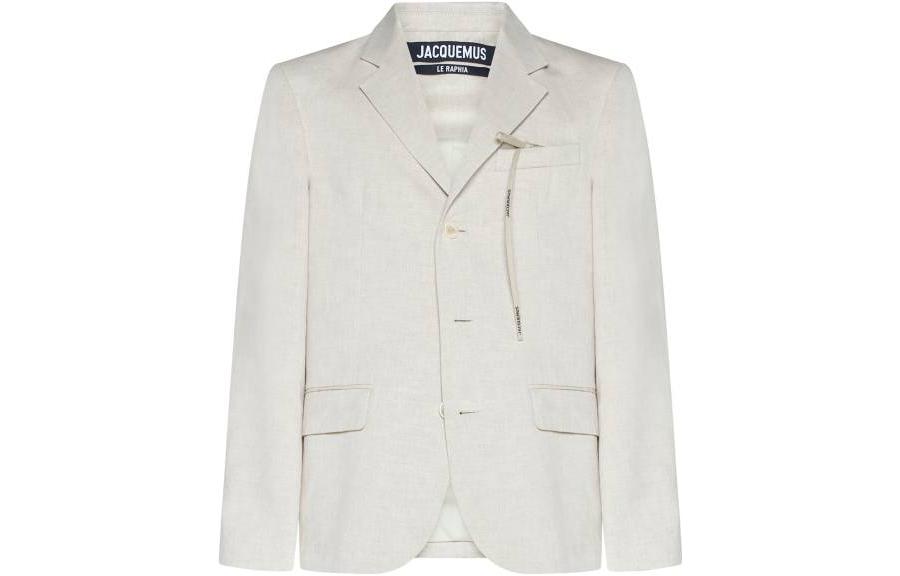 Jacquemus SS23 Grey Solid-Colored Single-Breasted Long Sleeve Jacket 235JA0211321130