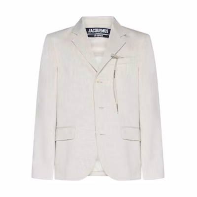Jacquemus SS23 Grey Solid-Colored Single-Breasted Long Sleeve Jacket 235JA0211321130