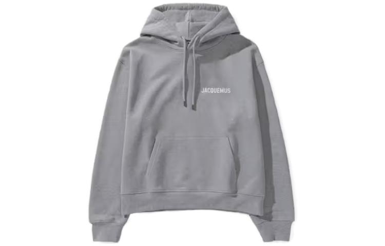 Jacquemus SS23 Letter Print Pullover Hoodie Grey 226JS210-2120-950