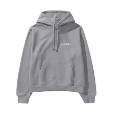 Jacquemus SS23 Letter Print Pullover Hoodie Grey 226JS210-2120-950