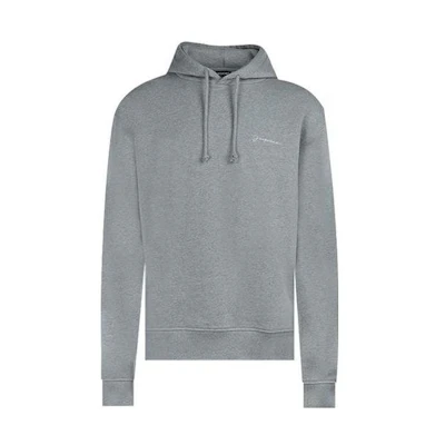 Jacquemus SS23 Logo Embroidered Drawstring Hoodie Men’s Grey 215JS18215221910