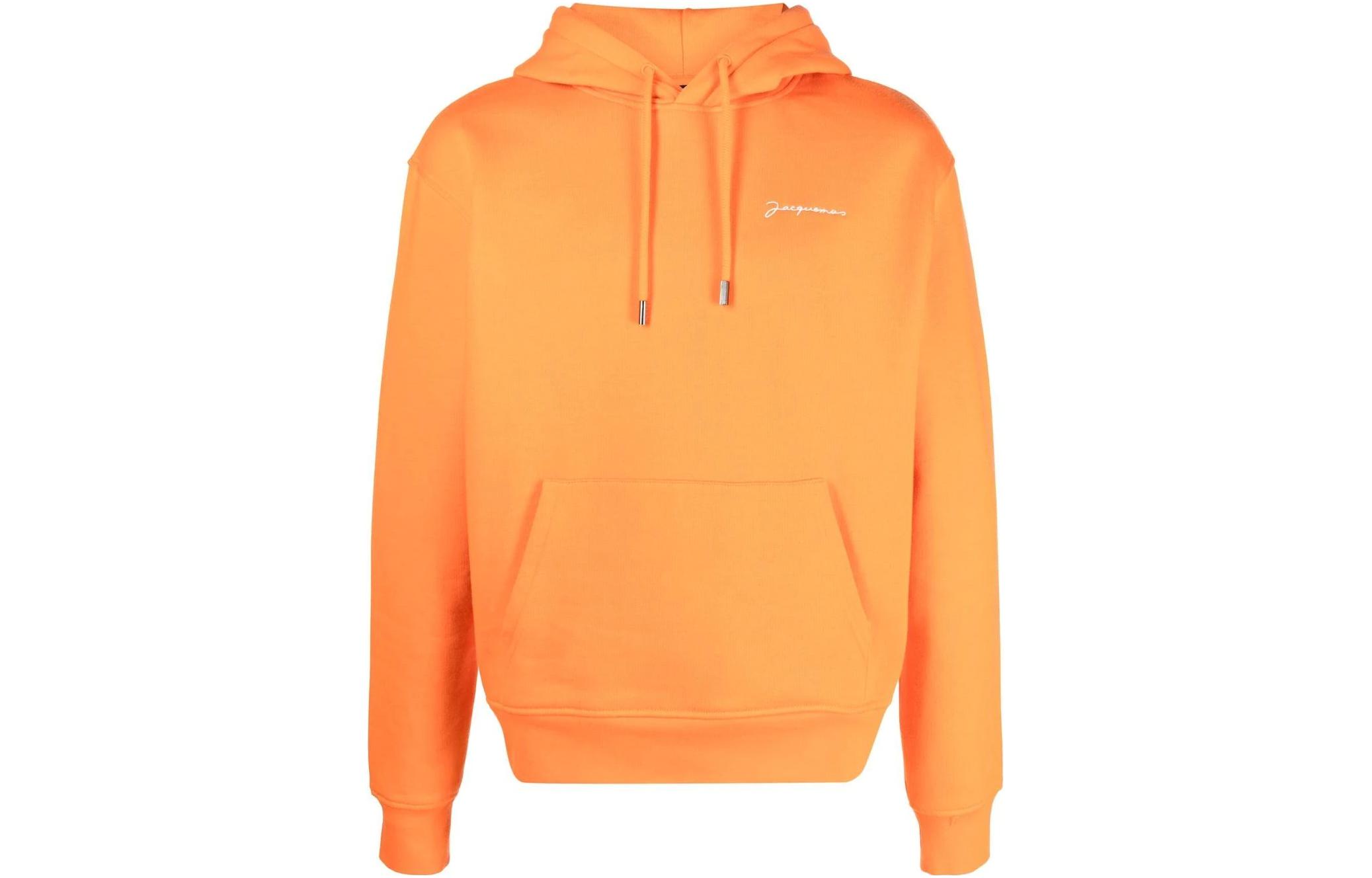 Jacquemus SS23 Orange Logo Print Hoodie Unisex Long Sleeve Pullover 226JS3102120ORANGE