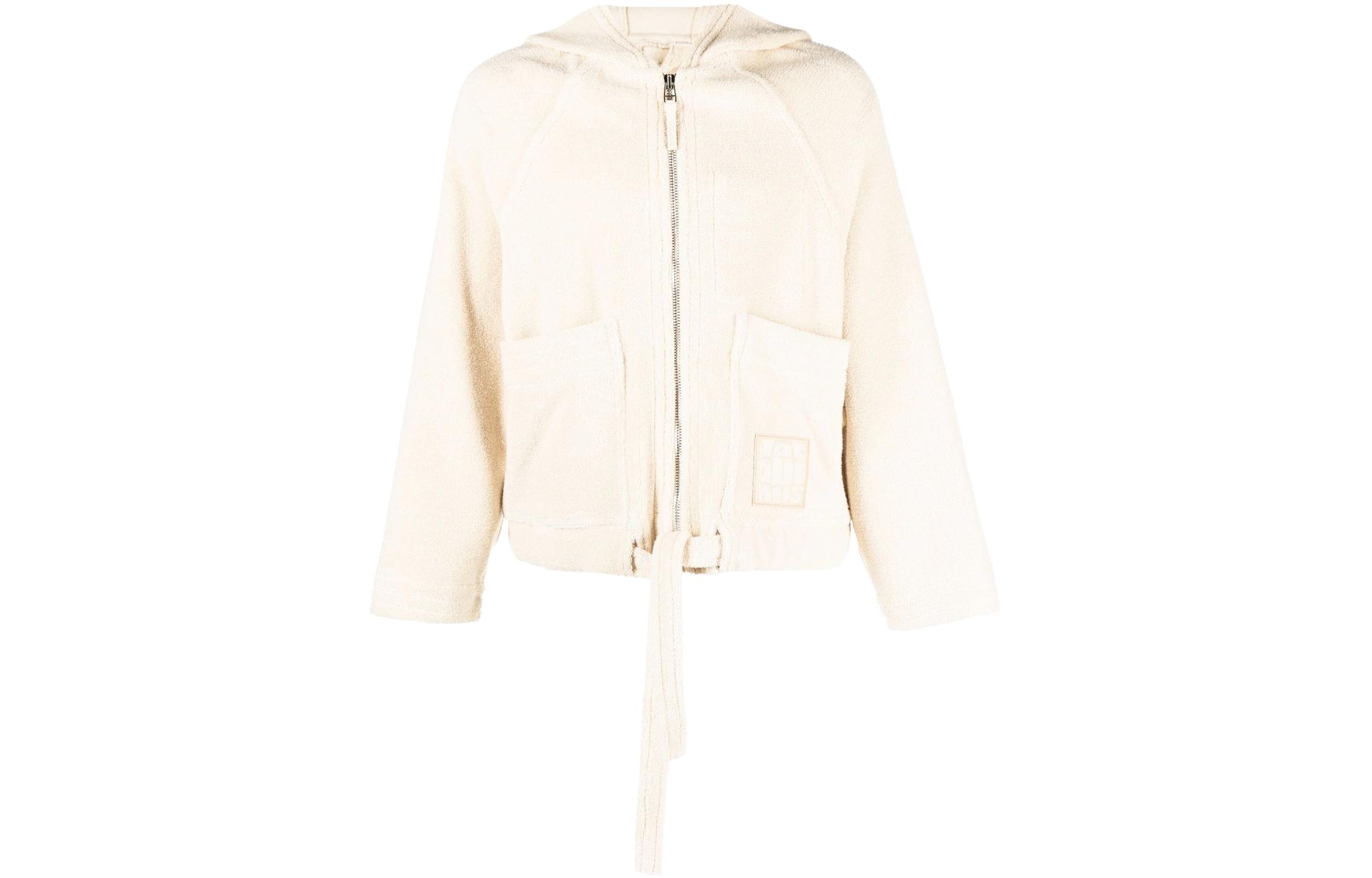 Jacquemus SS23 Solid Color Zip-Up Hoodie Jacket Off-White 235BL0211329-110