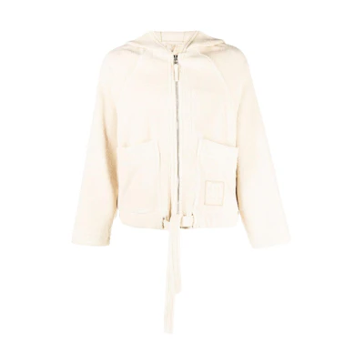 Jacquemus SS23 Solid Color Zip-Up Hoodie Jacket Off-White 235BL0211329-110