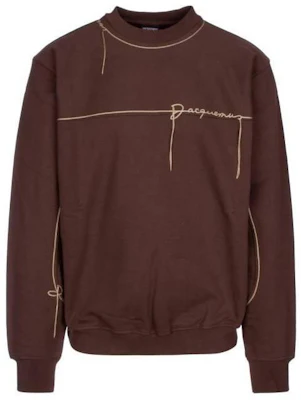 Jacquemus SS23 Sweatshirt Lengan Panjang Coklat dengan Detail Jahitan Solid 23E235JS1132048880 Buy Jacquemus SS23 Sweatshirt Lengan Panjang Coklat dengan Detail Jahitan Solid 23E235JS1132048880