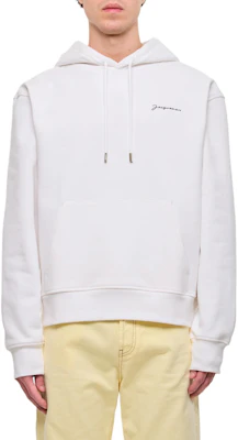 Jacquemus 白色刺繡徽標抽繩連帽長袖上衣 245JS310-2120-100 Buy Jacquemus 白色刺繡徽標抽繩連帽長袖上衣 245JS310-2120-100