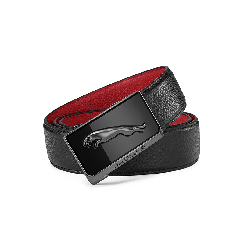 JAGUAR Classic Genuine Leather Belt - Automatic Buckle, Black, 3.5CM Wide JX3222970153
