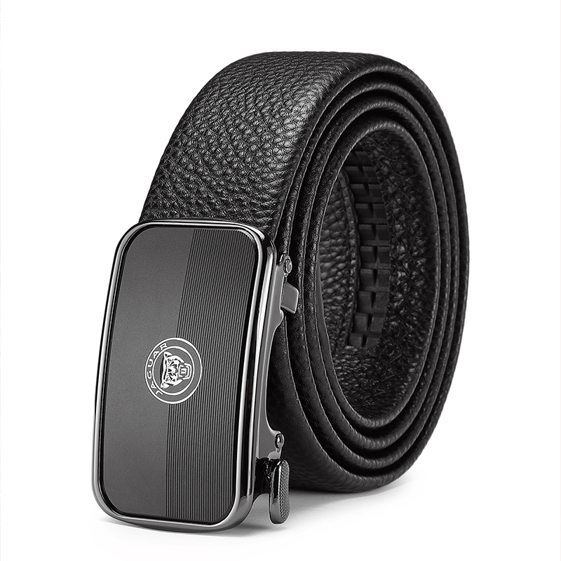Jaguar Genuine Leather Automatic Buckle Business Belt 3.5cm JX3220980153