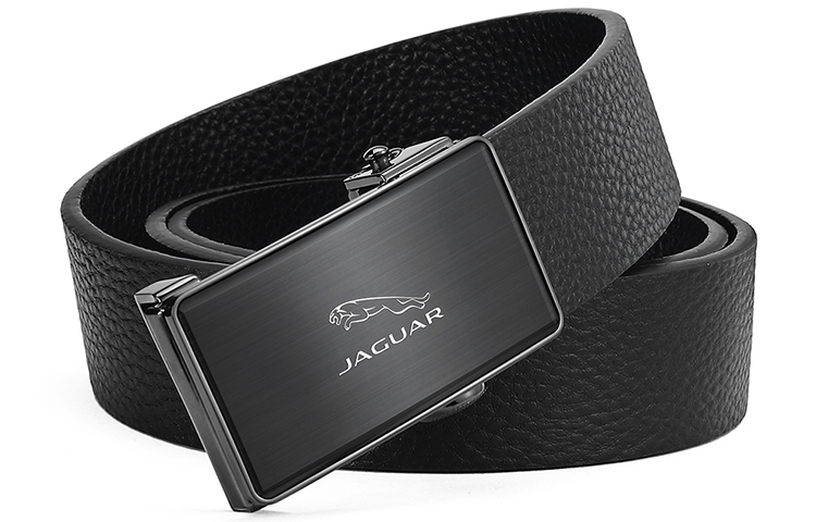 JAGUAR Genuine Leather Belt - Automatic Buckle Black 3.4CM Fashion. JX3220590153