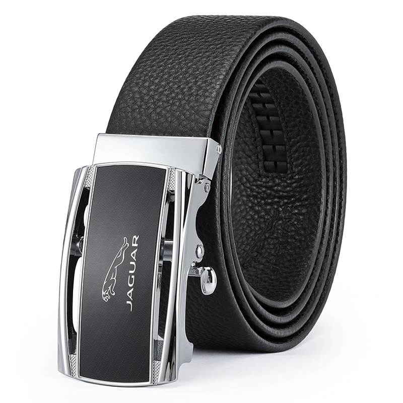 Jaguar Leather Belt Elegant Textured Automatic Buckle 3.55cm Width JA3T2410153A