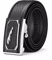 Jaguar Luxury Business Black Leather Belt for Men - Seal Skin, 3.55cm Width JX3221290163 Jaguar Luxury Business Black Leather Belt for Men - Seal Skin, 3.55cm Width JX3221290163