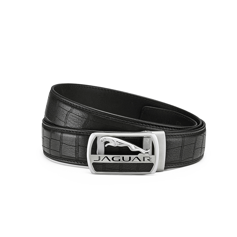 JAGUAR Suede Leather Belt with Auto Buckle, Stainless Steel, 3.4cm Wide. JX3223740162