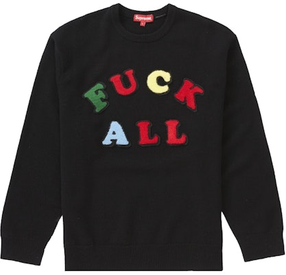 Jamie Reid/Supreme Fuck All Sweater Hitam Buy Jamie Reid/Supreme Fuck All Sweater Hitam