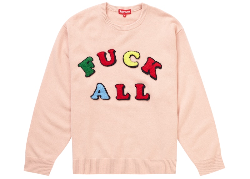 Jamie Reid/Supreme Fuck All Sweater Dusty Pink