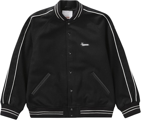 Jamie Reid/Supreme It's All Bollocks Varsity Jacket Black Order Jamie Reid/Supreme It's All Bollocks Varsity Jacket Black