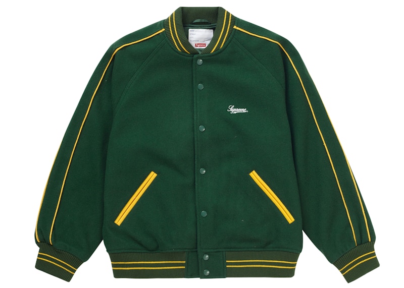 Jamie Reid/Supreme It's All Bollocks Varsity Jacket Dark Green 圖 2