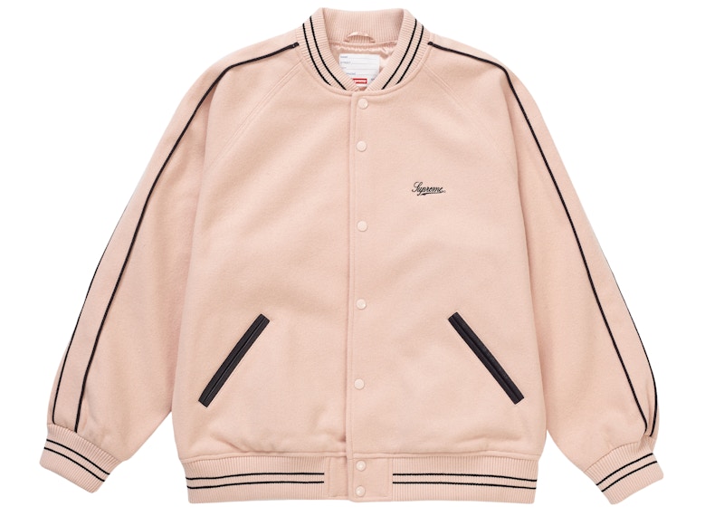 Jamie Reid/Supreme It's All Bollocks Varsity Jacket Dusty Pink 圖 2