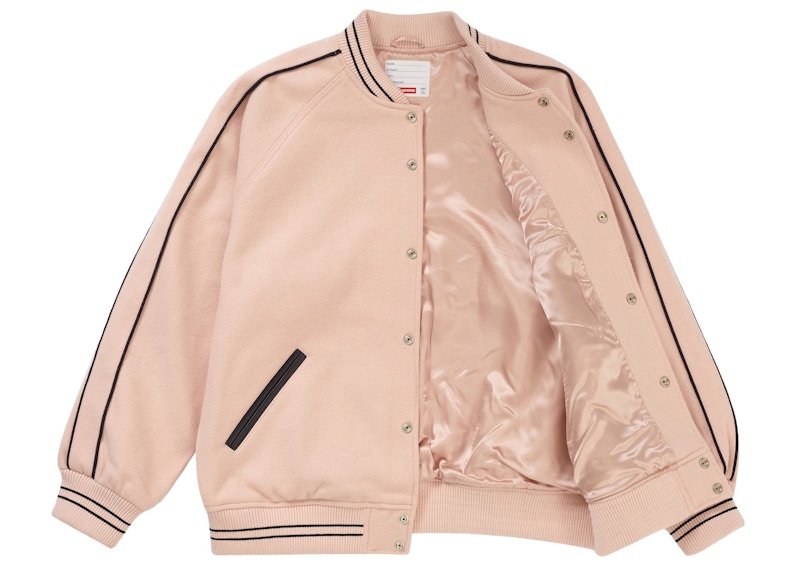 Jamie Reid/Supreme It's All Bollocks Varsity Jacket Dusty Pink 圖 3