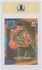 Jayson Tatum 2017 Panini Donruss Optic Rookie Orange /199 #198 Kartu Koleksi Order Jayson Tatum 2017 Panini Donruss Optic Rookie Orange /199 #198 Kartu Koleksi