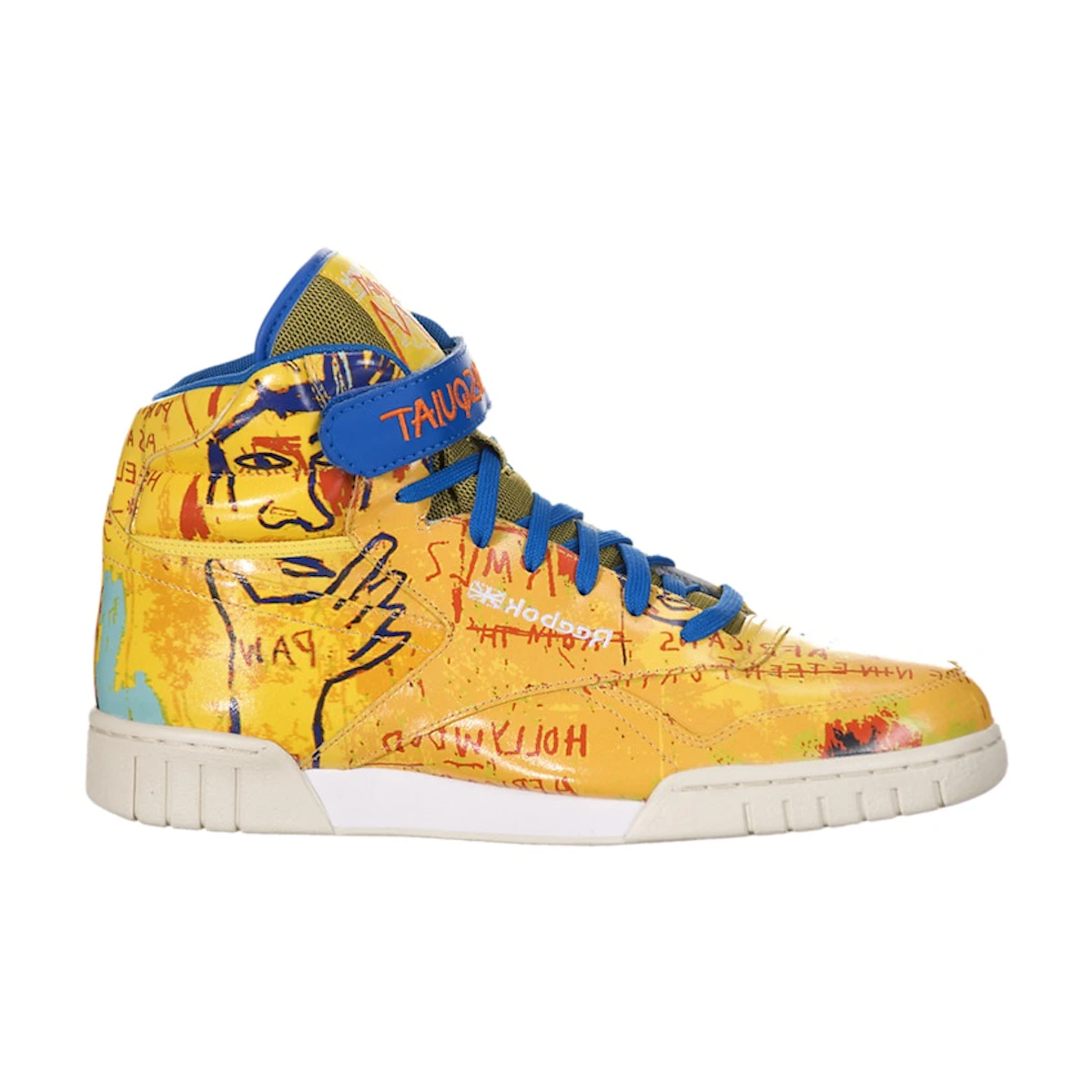 Buy Jean Michel Basquiat x Reebok Ex O Fit Plus High Yellow Blue Sport J99577 Novelship