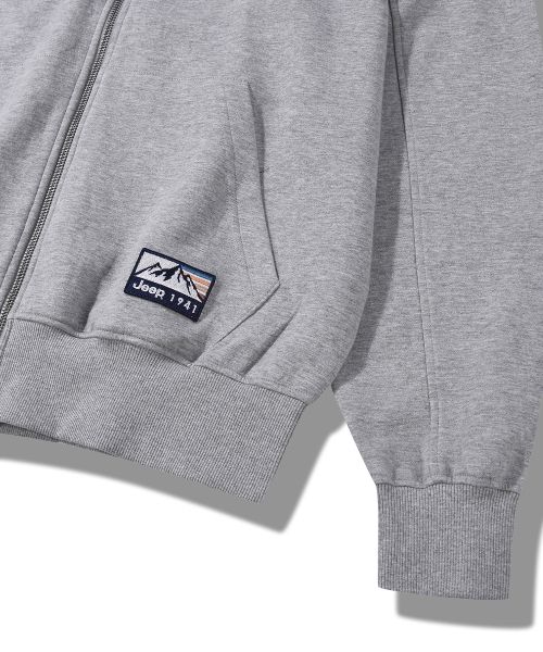 Sizing Jeep 2WAY Retro Mountain 1941 Oversized Hoodie Zip-Up JQ5TZU061MG